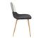 Lot De 4 Chaises Noires Blanches Et Motif Strié - Filla