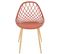 Lot De 4 Chaises Terracotta Coque Arrondie - Tressie