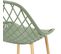 Lot De 4 Chaises Vertes Coque Arrondie - Tressie