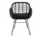 Lot De 2 Fauteuils Rotin Synthétique Noir Et Pieds Acier - Pila