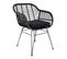 Lot De 2 Fauteuils Rotin Synthétique Noir Et Pieds Acier - Pila