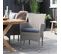 Lot De 2 Fauteuils De Jardin En Rotin Synthétique Gris - Malibu