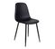 Lot De 4 Chaises Simili Noir Et Piétement Acier Noir - Dyvik