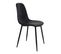 Lot De 4 Chaises Simili Noir Et Piétement Acier Noir - Dyvik