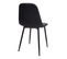 Lot De 4 Chaises Simili Noir Et Piétement Acier Noir - Dyvik