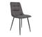 Lot De 4 Chaises Tissu Gris Foncé Et Piétement Acier - Strib