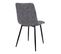 Lot De 6 Chaises Tissu Gris Tacheté Et Piétement Acier - Strib