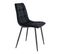 Lot De 4 Chaises Velours Noir Et Piétement Acier - Strib