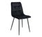 Lot De 4 Chaises Velours Noir Et Piétement Acier - Strib