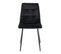 Lot De 4 Chaises Velours Noir Et Piétement Acier - Strib