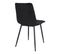 Lot De 4 Chaises Velours Noir Et Piétement Acier - Strib