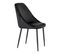 Lot De 4 Chaises Velours Noir Et Pieds Acier - Tinto