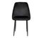 Lot De 4 Chaises Velours Noir Et Pieds Acier - Tinto