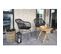 Lot De 4 Fauteuils Rotin Synthétique Noir Et Pieds Acier - Pila