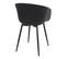 Lot De 6 Chaises Polypropylène Noir Et Pieds Acier - Montana