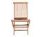 Lot De 4 Chaises De Jardin En Teck Massif Naturel - Horizon