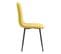 Ensemble Table Rectangle 120 Effet Bois + 4 Chaises Jaunes - Hanoi