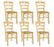 Lot De 6 Chaises Naturelles Et Assises En Paille - Naples