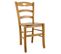 Lot De 4 Chaises Teinté Chêne Et Assises En Bois - Suzy