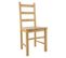 Lot De 4 Chaises Naturelles Et Assises En Bois - Orta