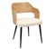 Lot De 6 Fauteuils Bois Et Métal Assise En Tissu Bouclettes - Kilpa