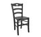 Lot De 2 Chaises Laquées Noir Et Assises En Bois - Suzy