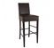 Lot De 2 Tabourets Wengé Et Assise Simili Cuir Marron Foncé - Tony