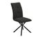 Lot De 4 Chaises Matelassées Noires Piètement Etoile - Eccla