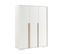 Lit 90x200cm + Chevet + Armoire 3 Portes - Nash White