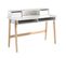 Bureau 2 Tiroirs + Niches Blanc Et Bois - Bodhi White