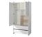 Lit 90x200cm + Chevet + Armoire 2 Portes - Bodhi White