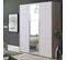 Armoire 3 Portes Effet Bois Clair Avec Miroir - Nino Light