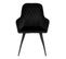 Lot De 2 Fauteuils Velours Noir Et Piétement Acier Noir - Viby