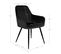 Lot De 2 Fauteuils Velours Noir Et Piétement Acier Noir - Viby