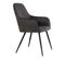 Lot De 2 Fauteuils Microfibre Gris Et Piétement Acier Noir - Viby