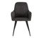 Lot De 2 Fauteuils Microfibre Gris Et Piétement Acier Noir - Viby