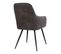 Lot De 2 Fauteuils Microfibre Gris Et Piétement Acier Noir - Viby