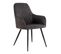 Lot De 2 Fauteuils Microfibre Gris Et Piétement Acier Noir - Viby