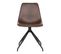 Lot De 2 Chaises Pivotantes Simili Cuir Marron - Goop