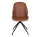 Lot De 2 Chaises Incurvées Pivotantes Simili Marron - Gaya