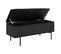 Banc-coffre Velours Noir Pieds Métal - Blaire