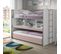 Lits Superposés Gigognes 90x200cm Rose + Bureau Coulissant - Baymax