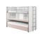 Lits Superposés Gigognes 90x200cm Rose + Bureau Coulissant - Baymax