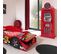 Armoire 1 Porte Style Pompe à Essence Vintage Rouge - Turbo