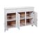 Buffet 3 Portes 3 Tiroirs Bois Massif Vernis Blanc - Laurie