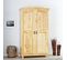 Armoire 2 Portes + Penderie Bois Massif Naturel - Oliver