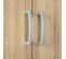 Armoire 2 Portes 6 Compartiments Aspect Bois - List