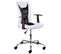 Fauteuil De Bureau Sur Roulettes Blanc Et Noir - Deana