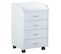 Caisson 4 Tiroirs Sur Roulettes Coloris Blanc - Teo