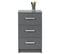 Meuble De Rangement 3 Tiroirs Gris Graphite - Zeine